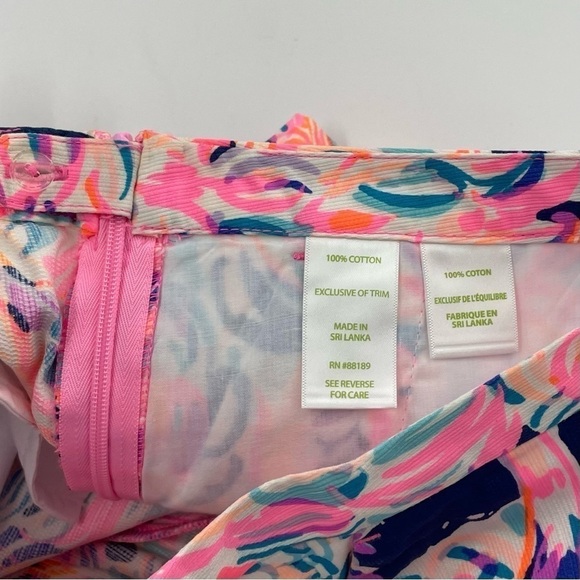 NWOT Lilly Pulitzer Head in The Sand Scalloped Hem Shorts 100% Cotton Coquette - Picture 10 of 11